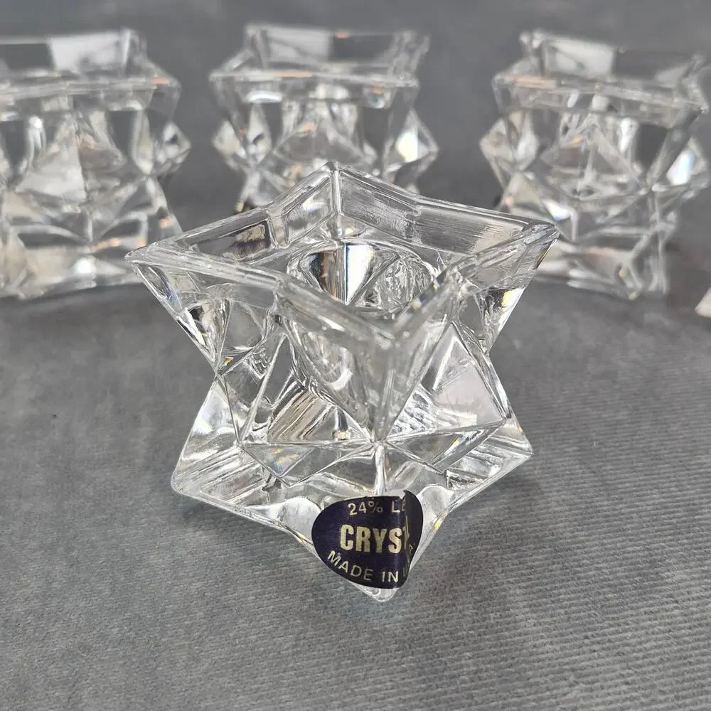Deplomb Lot of 6 24% Lead Crystal Candle 2